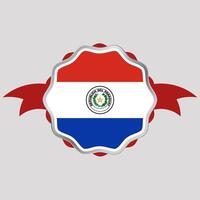 kreativ Paraguay Flagge Aufkleber Emblem vektor