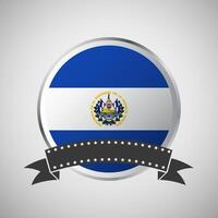 vektor el salvador runda flagga baner vektor illustration