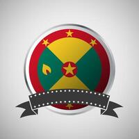 vektor grenada runda flagga baner vektor illustration