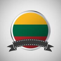 Vektor Litauen runden Flagge Banner Vektor Illustration