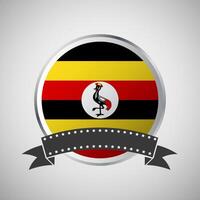 Vektor Uganda runden Flagge Banner Vektor Illustration