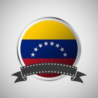 vektor venezuela runda flagga baner vektor illustration