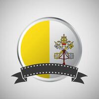 vektor vatican runda flagga baner vektor illustration