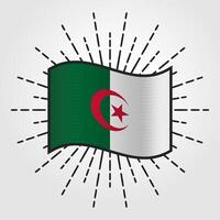 årgång algeriet nationell flagga illustration vektor