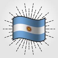 Jahrgang Argentinien National Flagge Illustration vektor