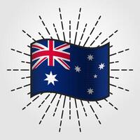 Jahrgang Australien National Flagge Illustration vektor