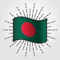 Jahrgang Bangladesch National Flagge Illustration vektor