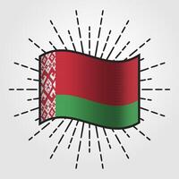 Jahrgang Weißrussland National Flagge Illustration vektor