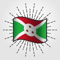 årgång burundi nationell flagga illustration vektor