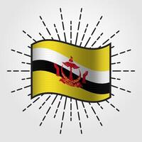 Jahrgang brunei National Flagge Illustration vektor