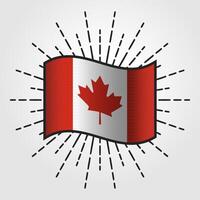 årgång kanada nationell flagga illustration vektor