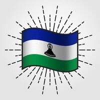 Jahrgang Lesotho National Flagge Illustration vektor