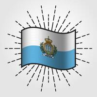 Jahrgang san Marino National Flagge Illustration vektor