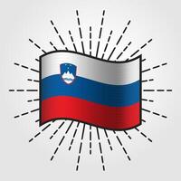 årgång slovenien nationell flagga illustration vektor