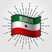 Jahrgang somaliland National Flagge Illustration vektor