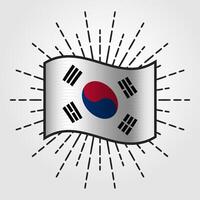 årgång söder korea nationell flagga illustration vektor