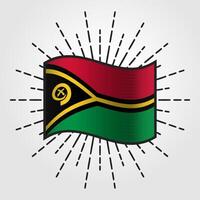 Jahrgang Vanuatu National Flagge Illustration vektor