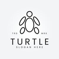 Schildkröte Logo mit ein minimalistisch Konzept vektor