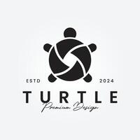 Schildkröte Logo Vektor mit ein minimalistisch Konzept