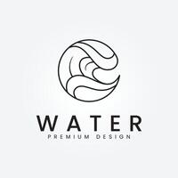 Vinka och vatten släppa kombination logotyp vektor begrepp