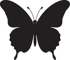 Schmetterling Silhouette Vektor Illustration Weiß Hintergrund