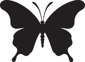 Schmetterling Silhouette Vektor Illustration Weiß Hintergrund