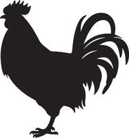kyckling silhuett vektor illustration vit bakgrund
