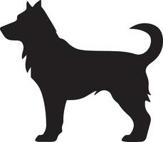 Hund Silhouette Vektor Illustration Weiß Hintergrund