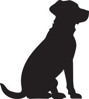 Hund Silhouette Vektor Illustration Weiß Hintergrund