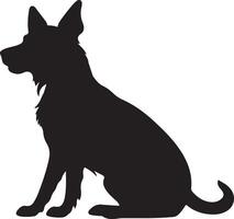 Hund Silhouette Vektor Illustration Weiß Hintergrund