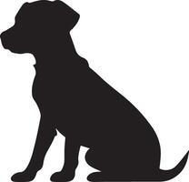 Hund Silhouette Vektor Illustration Weiß Hintergrund