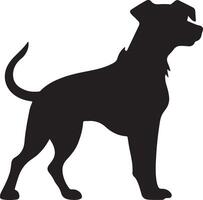 Hund Silhouette Vektor Illustration Weiß Hintergrund