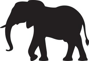 Elefant Silhouette Vektor Illustration Weiß Hintergrund