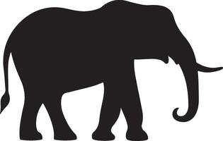 Elefant Silhouette Vektor Illustration Weiß Hintergrund