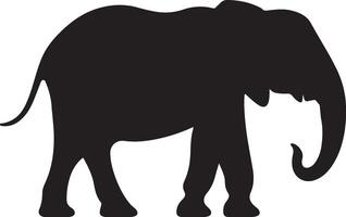 Elefant Silhouette Vektor Illustration Weiß Hintergrund