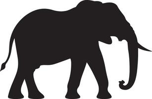 Elefant Silhouette Vektor Illustration Weiß Hintergrund