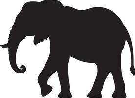 Elefant Silhouette Vektor Illustration Weiß Hintergrund