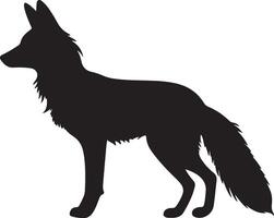 Fuchs Silhouette Vektor Illustration Weiß Hintergrund