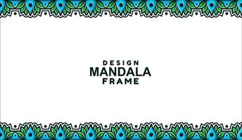 Hintergrund mit Mandala Rahmen kostenlos Vektor