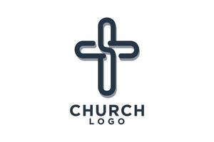 kyrka logotyp design kreativ unik begrepp vektor