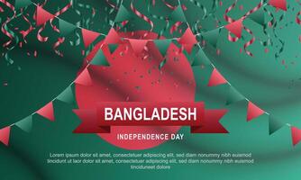Unabhängigkeit Tag von Bangladesch Hintergrund. vektor