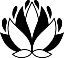 Lotus Blume Gekritzel Symbol Gravur vektor