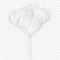 Herzen Ballon. Valentinsgrüße Tag. Seife Blase, Kristall Glas Herz. großartig zum Valentinstag und Mutter Tag Karten, Hochzeit Einladungen, Party Plakate und Flyer. Vektor Illustration