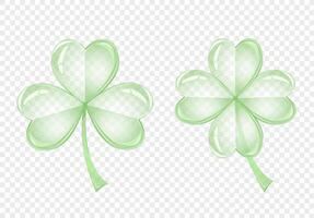 Grün Kleeblatt Blatt. st Patrick's Tag Symbol, irisch Glücklich Kleeblatt. endlos wiederholt Hintergrund, Textur, Hintergrund vektor