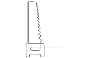 Arbeit Tag kontinuierlich einer Linie Kunst Zeichnung Reparatur verwenden Werkzeug Symbol Bedienung Center Symbol vektor