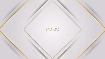 Luxus abstrakt modern Weiß Hintergrund mit golden Linien. Luxus Prämie Vektor Illustration Vorlage Deluxe Design