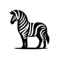 ikoniska zebra vektor illustration av de tidlös svart och vit randig djur-