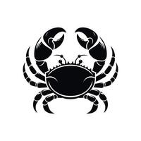 Krabbe Silhouette. Logos. Krabbe isoliert auf Weiß Hintergrund. Krabbe Illustration Logo vektor