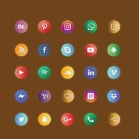 Sozial Medien Symbole Vektor einstellen mit Facebook, instagram, zwitschern, Tick Tack, Youtube Logos