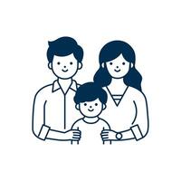 Familie, Eltern und Kind Symbol. Vektor Illustration.